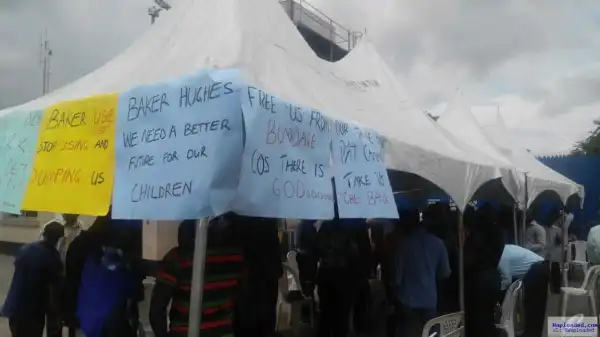 Baker Hughes enslaves us in our own country – Nigerian staff protest in Rivers [PHOTOS]